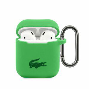 Lacoste Liquid Silicone Glossy Printing Logo Pouzdro pro Airpods 1/2 Green