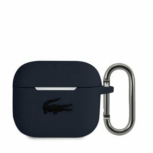 Lacoste Liquid Silicone Glossy Printing Logo Pouzdro pro Airpods 3 Navy