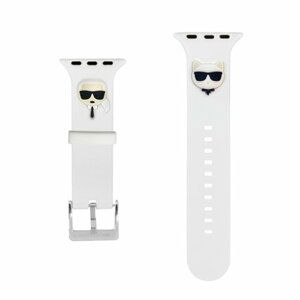 Karl Lagerfeld Karl and Choupette Řemínek pro Apple Watch 42/44mm White