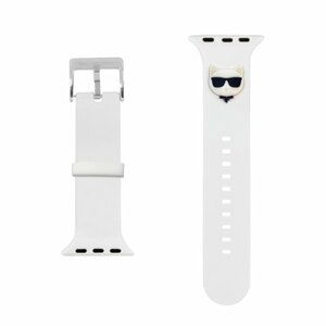 Karl Lagerfeld Choupette Head Řemínek pro Apple Watch 42/44mm White