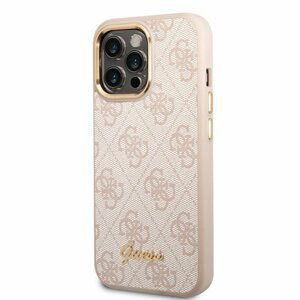 Guess PC/TPU 4G Metal Camera Outline Zadní Kryt pro iPhone 14 Pro Max Pink