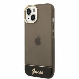 Guess PC/TPU Camera Outline Translucent Zadní Kryt pro iPhone 14 Black