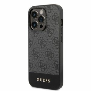 Guess 4G Stripe Zadní Kryt pro iPhone 14 Pro Grey