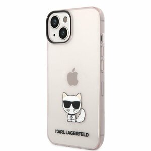 Karl Lagerfeld Choupette Logo Zadní Kryt pro iPhone 14 Plus Pink