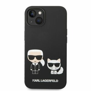 Karl Lagerfeld Liquid Silicone Choupette Zadní Kryt pro iPhone 14 Plus Black