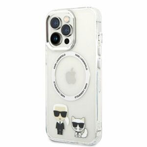 Karl Lagerfeld MagSafe Kompatibilní Kryt Karl and Choupette pro iPhone 14 Pro Max Transparent