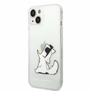 Karl Lagerfeld PC/TPU Choupette Eat Kryt pro iPhone 14 Transparent