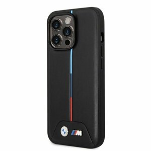 BMW M Tricolor Stripe Zadní Kryt pro iPhone 14 Pro Max Black