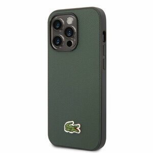 Lacoste Iconic Petit Pique Logo Zadní Kryt pro iPhone 14 Pro Dark Green