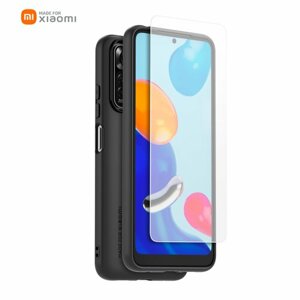 Puzdro Made for Xiaomi TPU Kryt + Ochranné sklo pre Xiaomi Redmi Note 11/11s, čierne