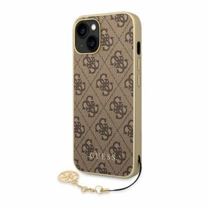 Guess 4G Charms Zadní Kryt pro iPhone 14 Plus Brown