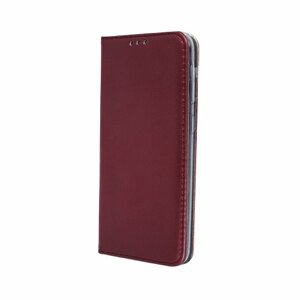 Puzdro Smart Magnetic Book iPhone 14 - Červené (Vínové)