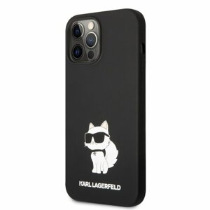 Karl Lagerfeld Liquid Silicone Choupette NFT Zadní Kryt pro iPhone 13 Pro Max Black