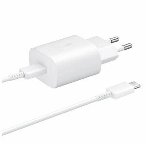 EP-TA800EWE + EP-DA705BWE Samsung USB-C Cestovní nabíječka White (OOB Bulk)