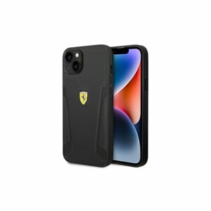 Ferrari case for iPhone 14 Plus 6,7" FEHCP14MRBUK black HC Leather Stamp Sides