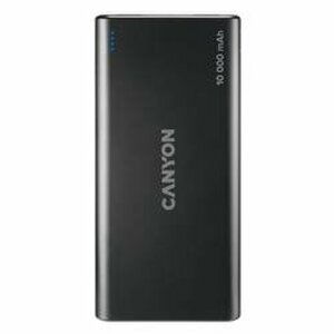 Canyon PB-108 Powerbanka, Li-Pol, 10.000 mAh Micro-USB, Lightning, Čierna