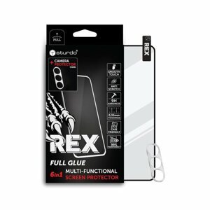 Sturdo Rex protective glass + Camera protection Samsung Galaxy A54, Full Glue 6v1