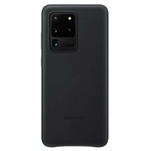 EF-VG988LBE Samsung Kožený Kryt pro Galaxy S20 Ultra Black