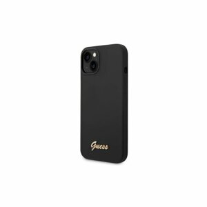 Guess case for iPhone 14 Plus 6,7" GUHCP14MSLSMK black HC Silicon PC Camera Script Logo