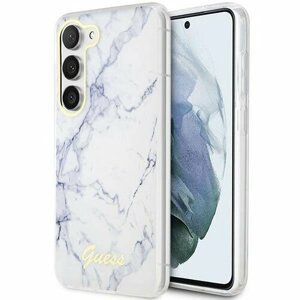 Guess case for Samsung Galaxy S23 Ultra GUHCS23LPCUMAH white HC PU/TPU Marble