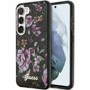 Guess case for Samsung Galaxy S23 GUHCS23SHCFWSK black HC IML Flower