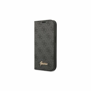 Guess case for iPhone 14 Pro 6,1" GUBKP14LHG4SHK black BT PC/TPU 4G PU Script Metal