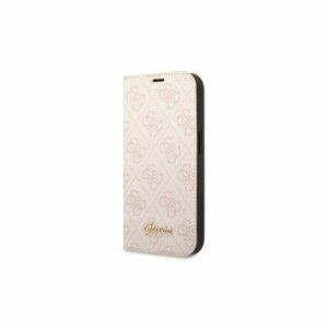 Guess case for iPhone 14 Pro 6,1" GUBKP14LHG4SHP pink BT PC/TPU 4G PU Script Metal