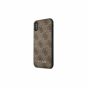 Guess case for iPhone XS Max  GUHCI65G4GFBR hardcase PU 4G Metal Gold Logo brown