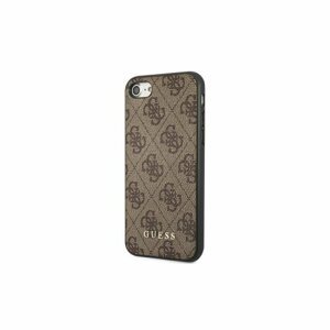 Guess case for iPhone 7 / 8 / SE 2020 / 2022  GUHCI8G4GFBR hardcase PU 4G Metal Gold Logo brown