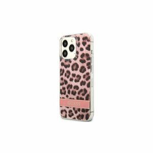 Guess case for IPhone 13 Pro 6,1" GUHCP13LHSLEOP hard case pink Leopard Electro Stripe