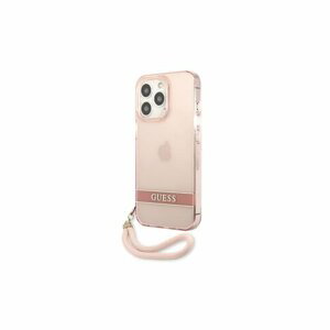 Guess case for iPhone 13 / 13 Pro 6,1" GUHCP13LHTSGSP pink hard case Translucent Stap