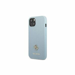 Guess case for iPhone 13 Pro / 13 6,1" GUHCP13LPS4MB blue Saffiano 4G Small Metal Logo