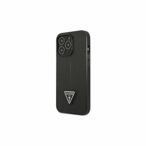 Guess case for iPhone 13 Pro / 13 6,1" GUHCP13LPSATLK black hard case Saffiano Triangle Logo