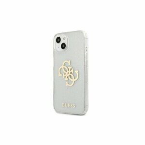 Guess case for iPhone 13 mini 5,4" GUHCP13SPCUGL4GTR transparent hard case Glitter 4G Big Logo