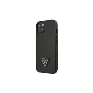 Guess case for iPhone 13 Mini 5,4" GUHCP13SPSATLK black HC Saffiano PU Triangle  Black