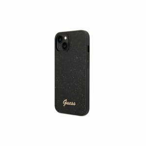 Guess case for iPhone 14 Pro 6,1" GUHCP14LHGGSHK black PC/TPU Glitter Flakes case Script Metal