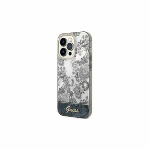 Guess case for iPhone 14 Pro 6,1" GUHCP14LHGPLHG grey hardcase Porcelain Collection