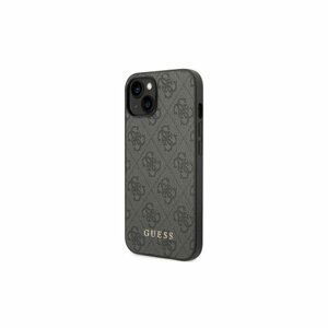 Guess case for iPhone 14 Pro Max 6,7" GUHCP14XG4GFGR gray Basic PC/TPU 4G PU case Gold Logo