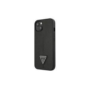 Guess case for iPhone 14 Pro Max 6,7" GUHCP14XPSATLK black HC Saffiano PU Triangle