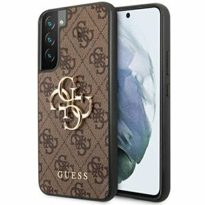 Guess case for Samsung Galaxy S23 Plus GUHCS23M4GMGBR brown hardcase 4G Big Metal Logo