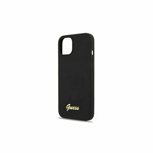 Guess case for iPhone 13 Pro / 13 6,1" GUHMP13LLSLMGBK black hardcase Silicone Script Gold Log