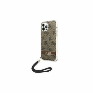 Guess case for IPhone 12/12 Pro 6,1" GUOHCP12MH4STW hard case brown Print 4G Cord