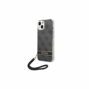 Guess case for iPhone 14 Pro 6,1" GUOHCP14LH4STK black HC PC/TPU Print 4G Cord