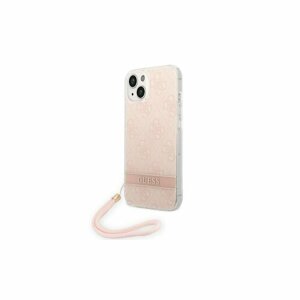 Guess case for iPhone 14 Pro Max 6,7" GUOHCP14XH4STP pink HC PC/TPU Print 4G Cord