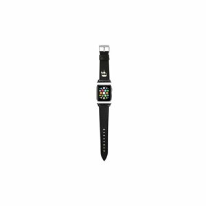 Karl Lagerfeld case for 42 / 44  KLAWLOKHK Apple Watch Strap Saffiano KH black