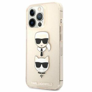 Puzdro Karl Lagerfeld iPhone 13 / 13 Pro KLHCP13LKCTUGLGO hardcase gold Glitter Karl`s