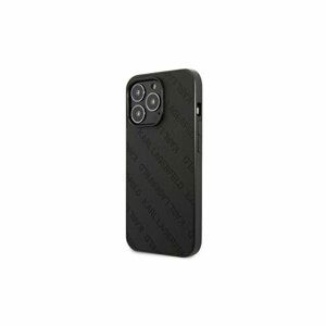 Puzdro Karl Lagerfeld iPhone 13 Pro KLHCP13LPTLK black hard case Allover Logo