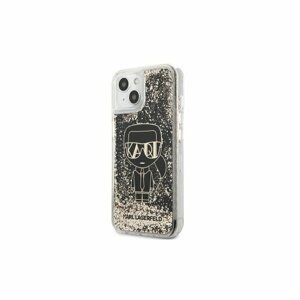 Puzdro Karl Lagerfeld iPhone 13 KLHCP13MLGGKBK black hard case Liquid Glitter Iconic