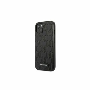 Puzdro Karl Lagerfeld iPhone 13 Mini KLHCP13SMNMP1K black hard case Monogram and plaque