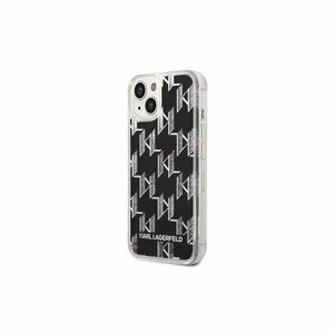 Puzdro Karl Lagerfeld iPhone 14 Pro KLHCP14LLMNMK black HC Liquid Glitter Monogram